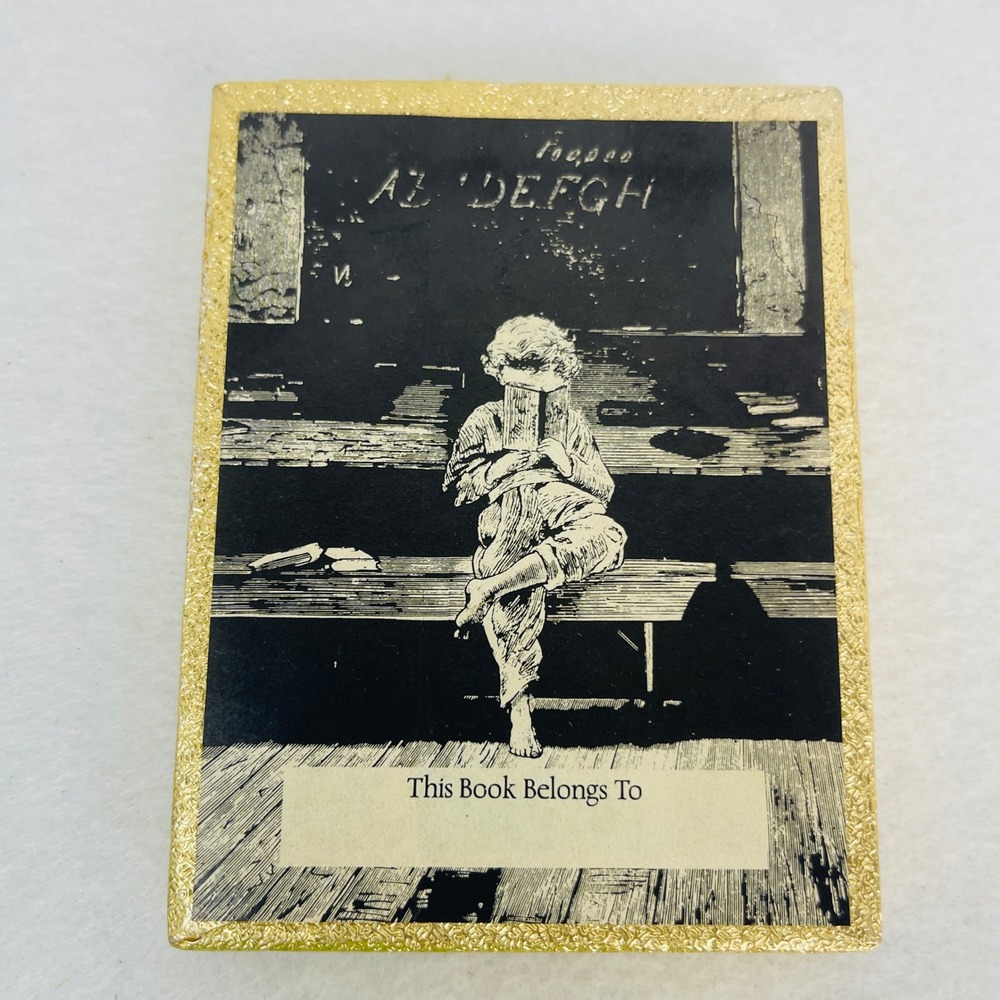 Vintage Antioch Bookplates Child Reading Black White Self Adhesive Labels 1987